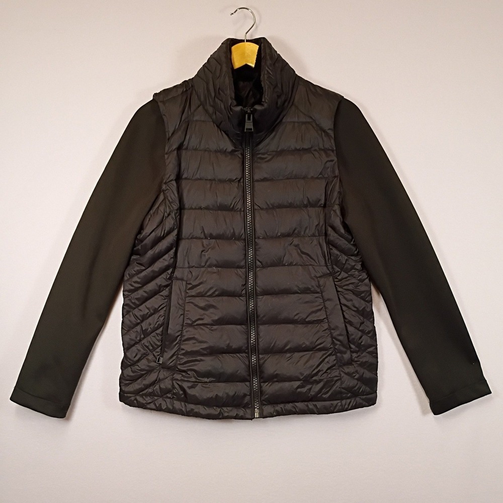 Athleisure Calvin Klein Performance Womens Medium Black Hybrid Down Puffer Coat